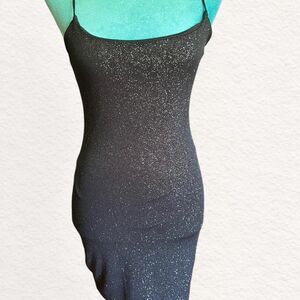 Lucy in the sky Women's Black Mini Shimmer Dress size small